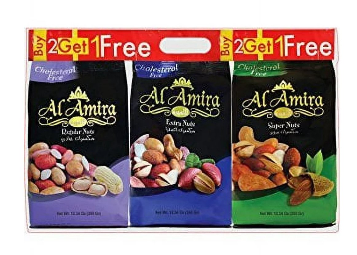 3n1 Mixed Nuts (3 x 350g) Al Amira 01903a
