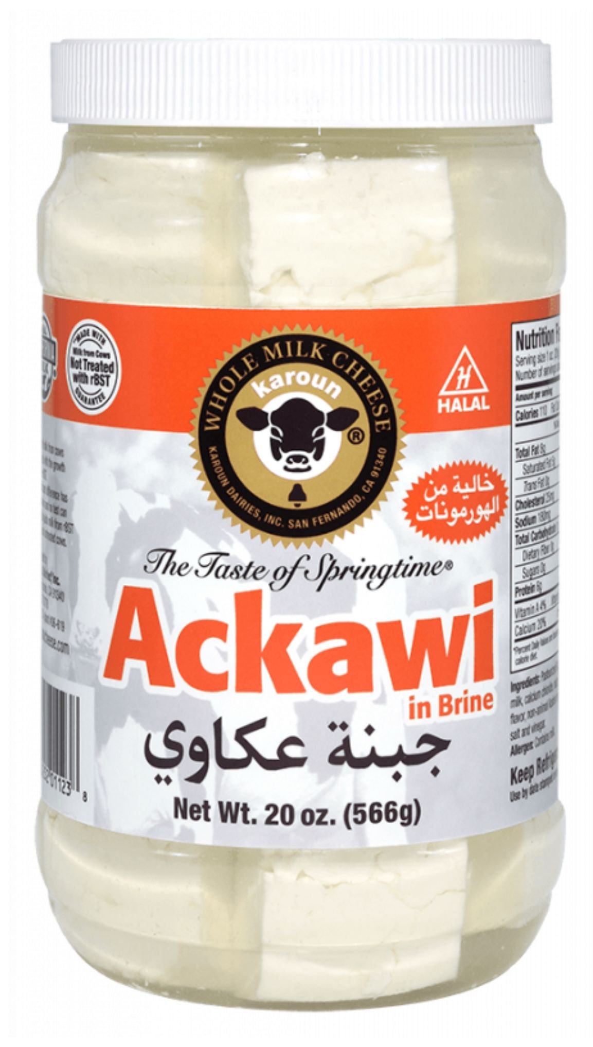Ackawi Cheese Jar 20oz -Karoun 02525 