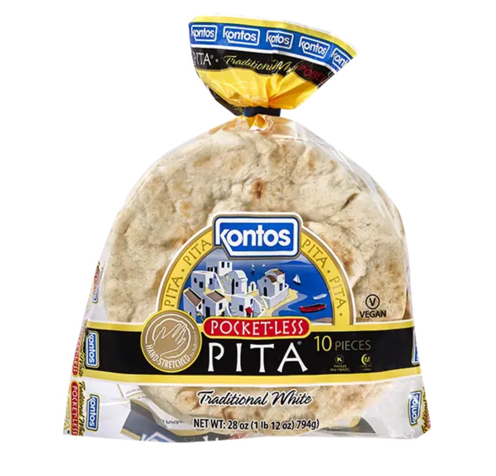Pocketless Pita (10pc) -Kontos 10106 