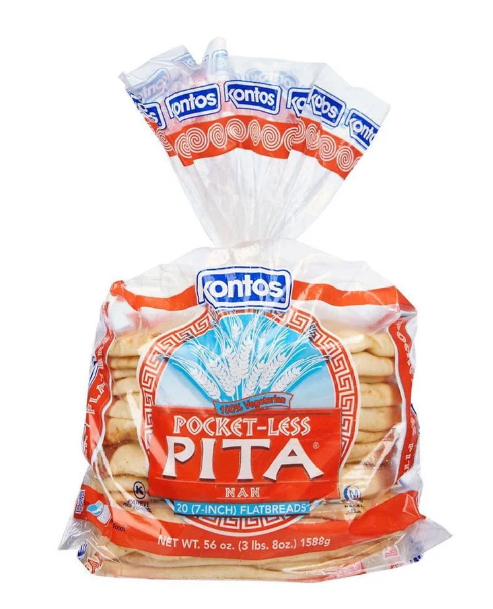 Pocketless Pita (20pc) -Kontos 10105